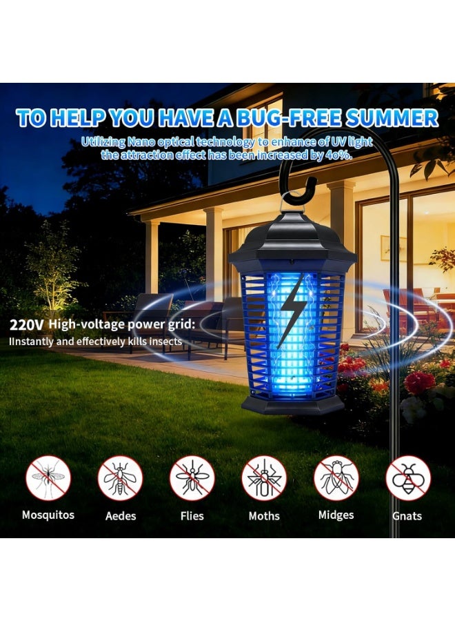 بوميفار مبيد الحشرات الطائرة، مبيد الحشرات الكهربائي، مبيد البعوض الكهربائي 20 واط للاستخدام الخارجي، مصباح مبيد البعوض المقاوم للماء، مصيدة الحشرات الطائرة - Image 2